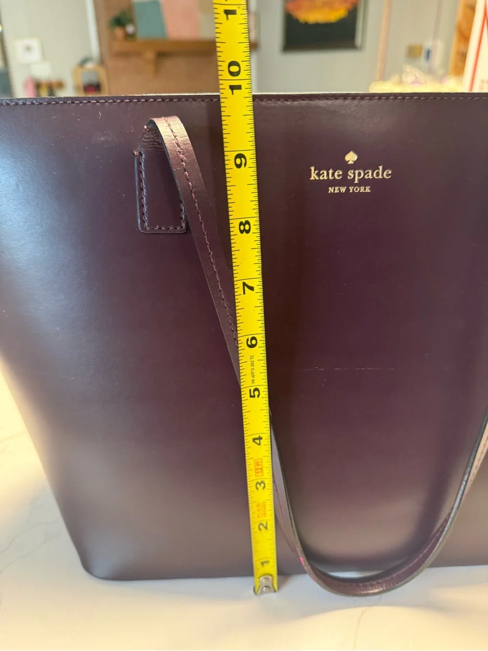 kate spade Deep Plum Leather Tote Bag